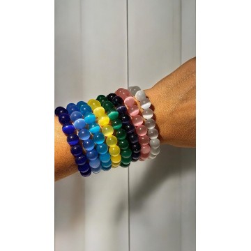 Pulseira Olho de Gato Azul escuro