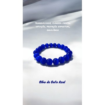 Pulseira Olho de Gato Azul escuro