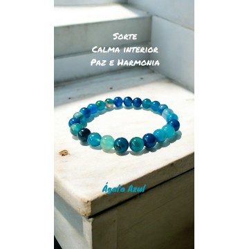 Pulseira Ágata Azul