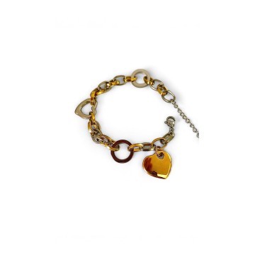 Pulseira Double Love aço inoxidável