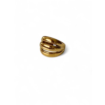 Anel Moon Dourado Aço inoxidável