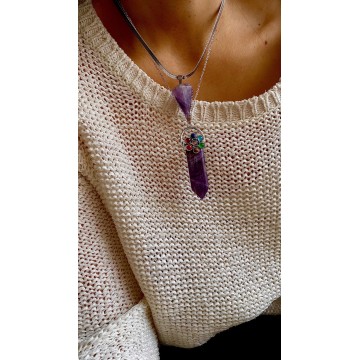 Colar Energia Divina – Ametista com Chakras