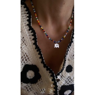Colar Elefante Sagrado – Cristais Multicoloridos