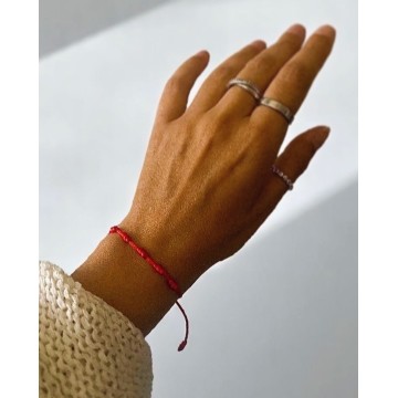 Pulseira sete nós vermelha - proteção
