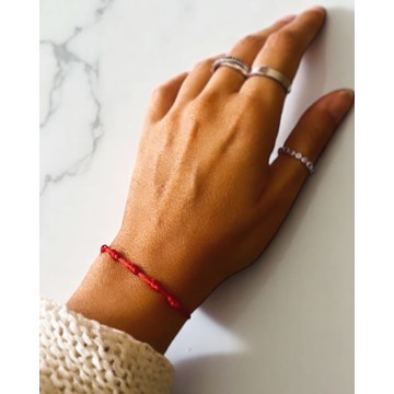 Pulseira sete nós vermelha - proteção