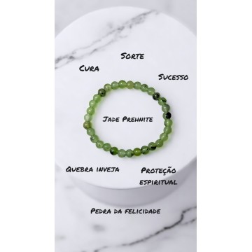 Pulseira Prehnite - Felicidade, sorte, sucesso