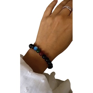 Pulseira Tríade Energética- Onyx e 3 Ágatas
