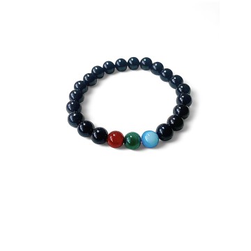 Pulseira Tríade Energética- Onyx e 3 Ágatas