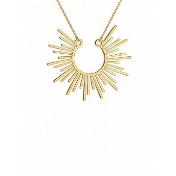 Colar Eva Grande Dourado aço inoxidável