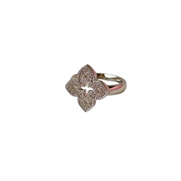 Anel Sorte Divina – Trevo de Quatro Folhas com Zircónias