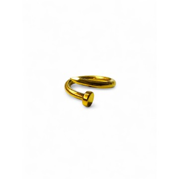 Anel Prego aço dourado
