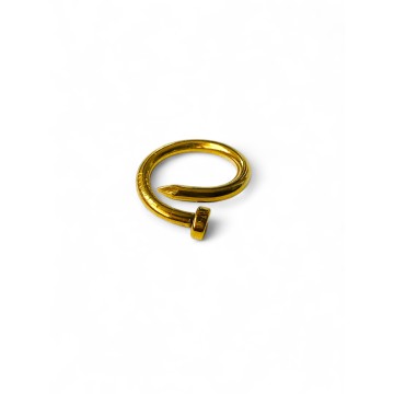 Anel Prego aço dourado
