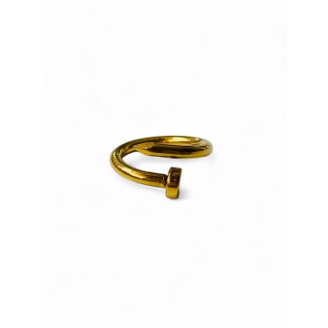 Anel Prego aço dourado