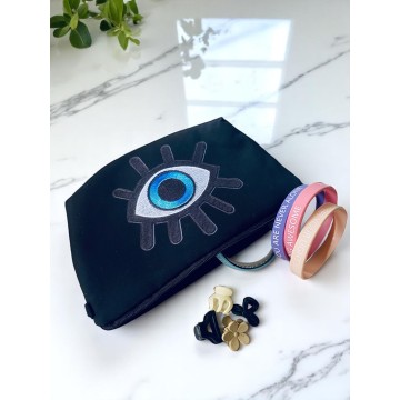 Bolsa Necessaire Preta Olho Turco