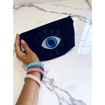 Bolsa Necessaire Preta Olho Turco