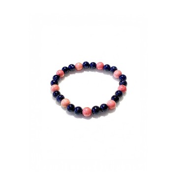 Pulseira de Proteção Infantil – Pedra Estrela & Rodocrosite