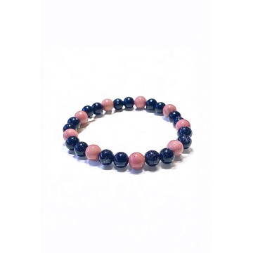 Pulseira de Proteção Infantil – Pedra Estrela & Rodocrosite