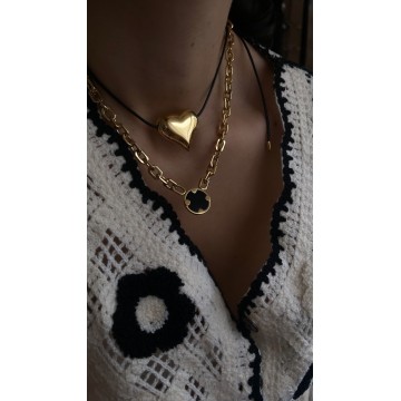 Colar Self Love aço inoxidável dourado