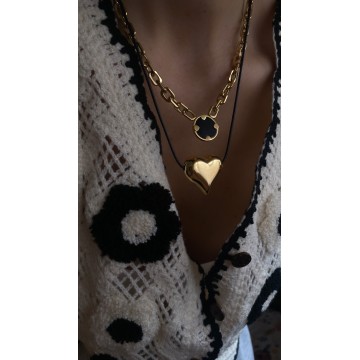 Colar Self Love aço inoxidável dourado
