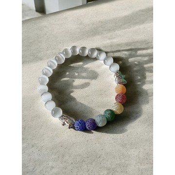 Pulseira Sete Chakras com Selenite