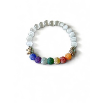 Pulseira Sete Chakras com Selenite