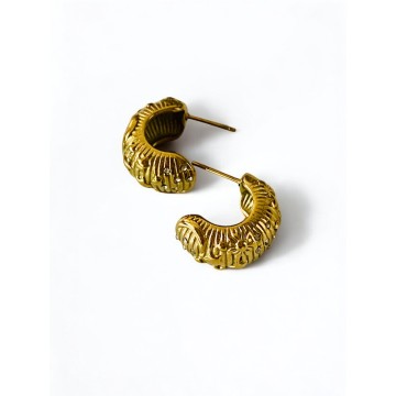 Brincos Moon aço inoxidável dourado