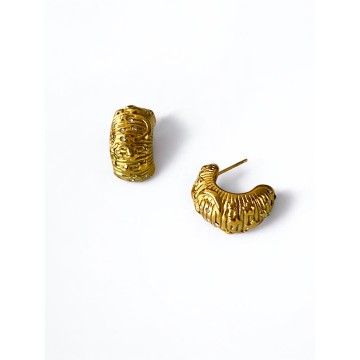 Brincos Moon aço inoxidável dourado