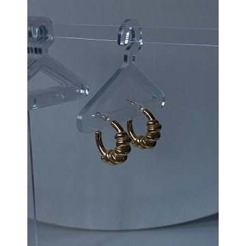 Brincos Luz aço inoxidável dourado