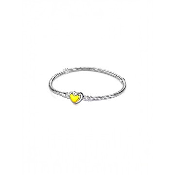 Pulseira dos sonhos coração dourado prata925