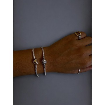 Pulseira dos sonhos coração brilhante prata925