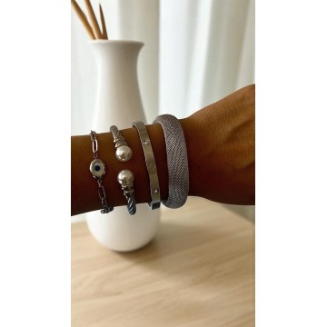 Pulseira Ocean Pearl aço inoxidável