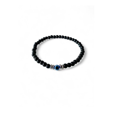 Pulseira Turmalina com olho turco 6mm