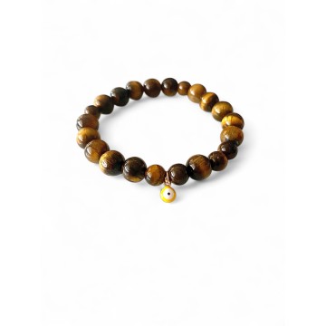Pulseira Olho de Tigre 10mm
