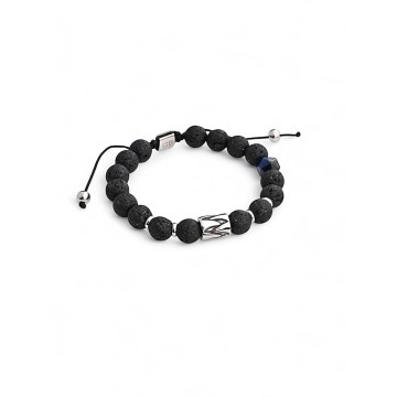 Pulseira Pedra Vulcânica Homem AÇO