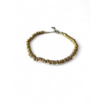 PULSEIRA ARTEMIS AÇO DOURADO E PRATEADO