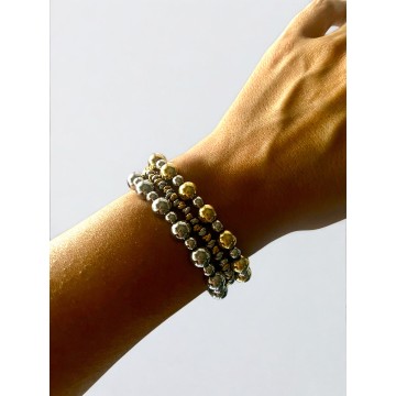PULSEIRA ARTEMIS AÇO DOURADO E PRATEADO