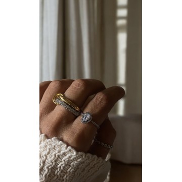 ANEL CRYSTAL TEAR – PRATA 925 E ZIRCÓNIAS