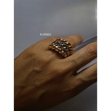 ANEL KARMA AÇO DOURADO