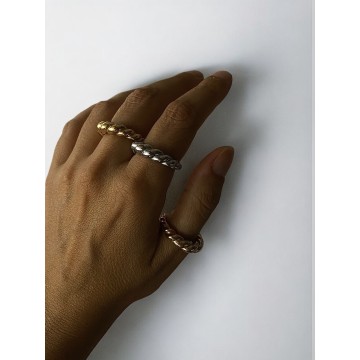 ANEL KARMA AÇO DOURADO