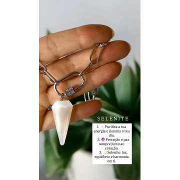COLAR SELENITE – A PEDRA DA LUZ E DA PUREZA