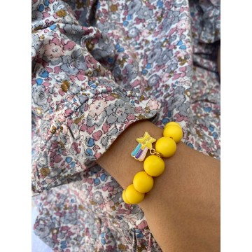 Pulseira bubble  amarelo