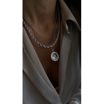 COLAR MÃE – MEDALHÃO COM PENDENTES