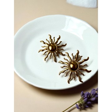 BRINCOS SUNSHINE – AÇO DOURADO