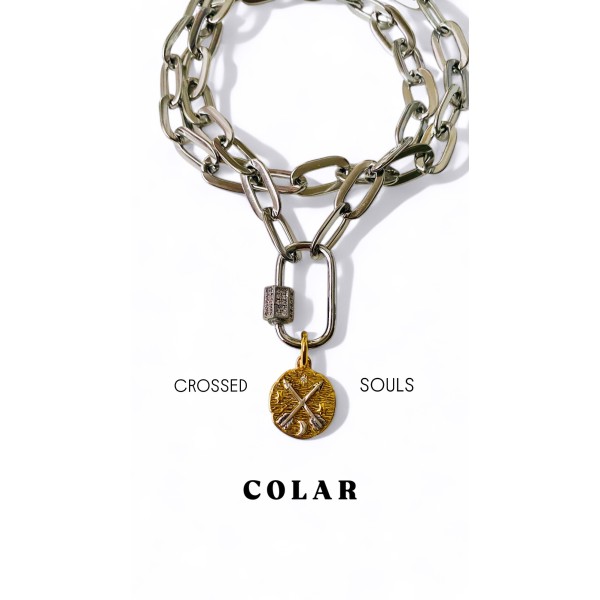 CROSSED SOULS – COLAR EM AÇO DE ALTA QUALIDADE CROSSED SOULS – COLAR EM AÇO DE ALTA QUALIDADE