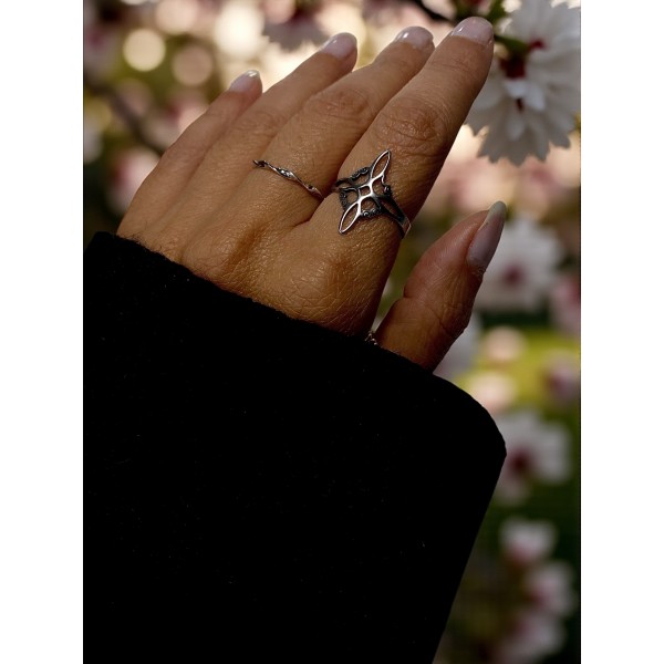 vert ANEL NÓ DA BRUXA PRATEADO AÇO AJUSTAVEL vert ANEL NÓ DA BRUXA PRATEADO AÇO AJUSTAVEL