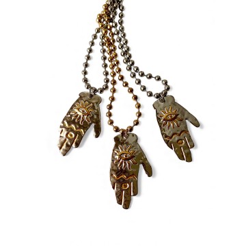 COLAR MÃO DA PROTEÇÃO + OLHO MÍSTICO