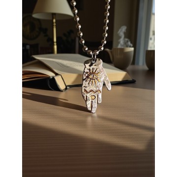 COLAR MÃO DA PROTEÇÃO + OLHO MÍSTICO