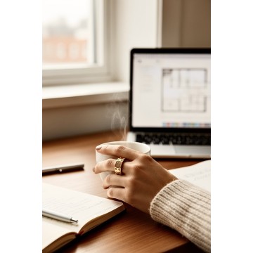 ANEL SQUARE AÇO INOXIDÁVEL