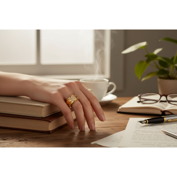 ANEL SQUARE AÇO INOXIDÁVEL