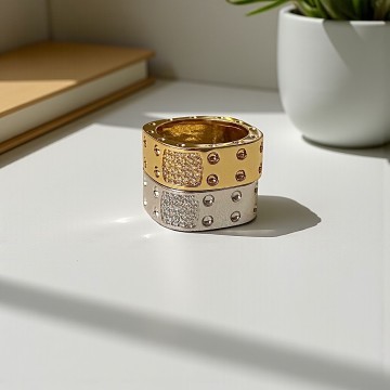 ANEL SQUARE AÇO INOXIDÁVEL